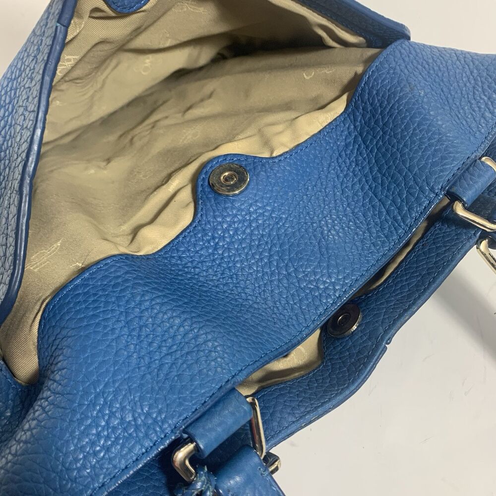 Cole Haan Village Marcy Leather Pebble Blue Tech Tote Purse Women’s - Picture 12 of 16